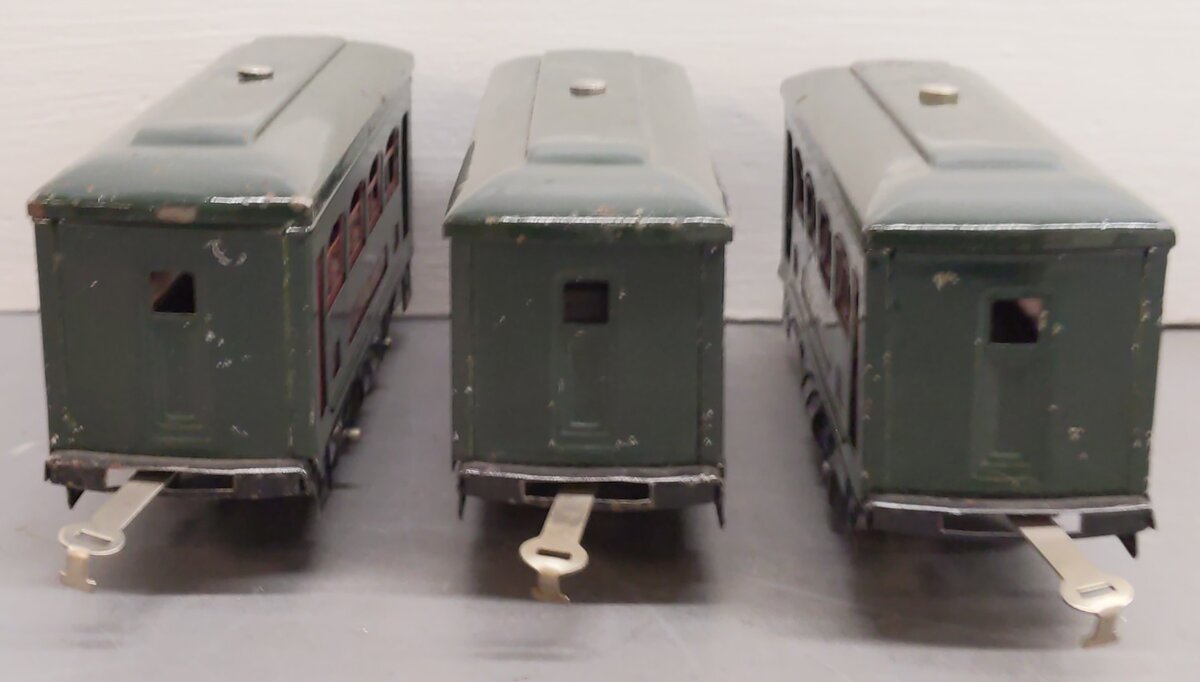 Lionel O Gauge Prewar Tinplate Passenger Cars #629,629,630 [3] VG