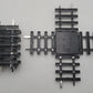 Bachmann 94358 G 90 Degree Crossing w/4 Half Sections of Straight Steel Track EX/Box