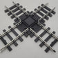 Bachmann 94358 G 90 Degree Crossing w/4 Half Sections of Straight Steel Track EX/Box