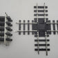 Bachmann 94358 G 90 Degree Crossing w/4 Half Sections of Straight Steel Track EX/Box