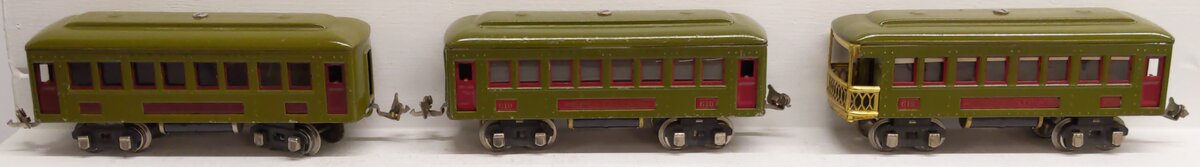 Lionel O Prewar Lionel Lines Custom Tinplate Passenger Cars #612,610,610 [3]