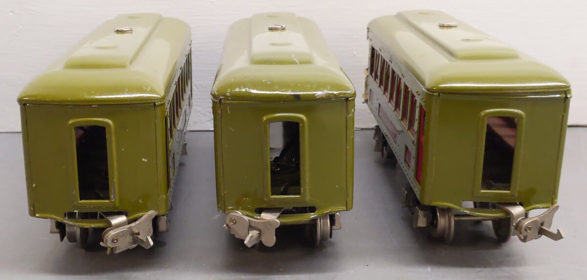 Lionel O Prewar Lionel Lines Custom Tinplate Passenger Cars #612,610,610 [3]