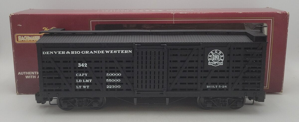 Bachmann 98118 G Scale Denver & Rio Grande Western Stock Car EX/Box