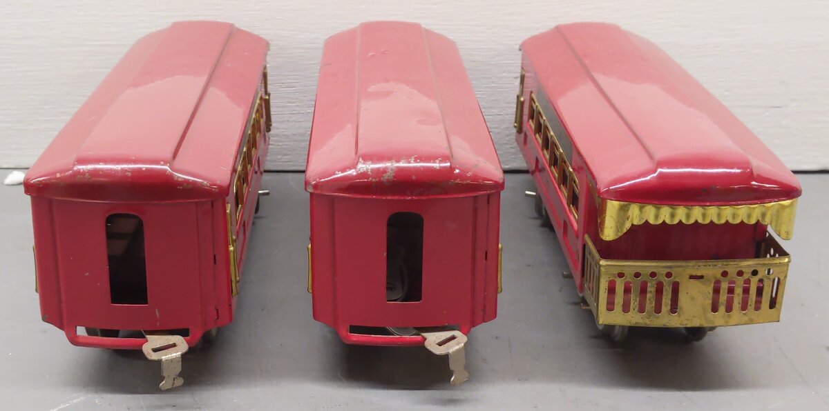 American Flyer O Gauge Prewar Custom Tinplate Passenger Cars #404,404,405 [3]