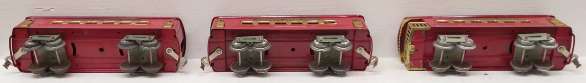 American Flyer O Gauge Prewar Custom Tinplate Passenger Cars #404,404,405 [3]
