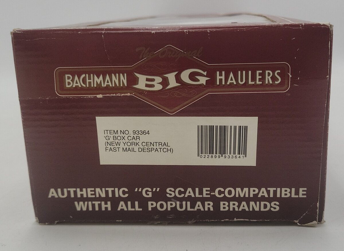 Bachmann 93364 G NYC Fast Mail Despatch Box Car #1009 (Metal Wheels) EX/Box