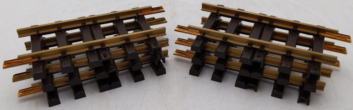 LGB 10150 G Scale 6" Brass 1/2 Straight Track Sections (6) EX