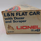 Lionel 6-9121 Louisville & Nashville Flatcar with Dozer & Scraper Assembled VG/Box