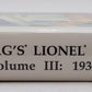 Greenberg's Lionel Catalogues Vol.3 1933-42 Hardcover Book By Bruce C Greenberg EX