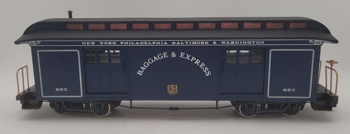 Bachmann 97443 G Scale Baltimore & Ohio Baggage Car #820 w/Metal Wheels EX/Box