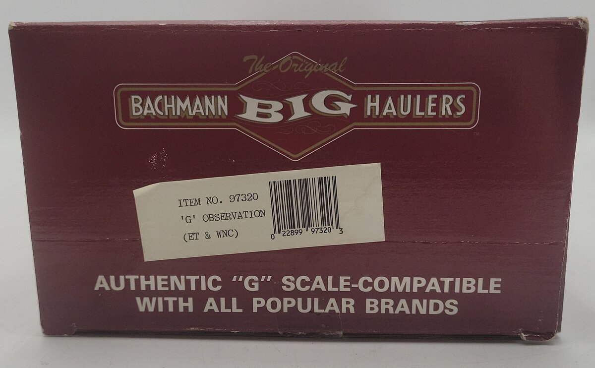 Bachmann 97320 ET&WNC Observation Car (Metal Wheels) EX/Box