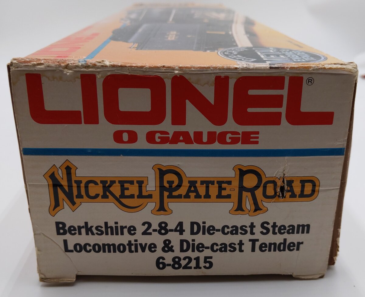 Lionel 6-8215 O Gauge Nickel Plate Road Berkshire 2-8-4 Steam Engine & Tender EX/Box
