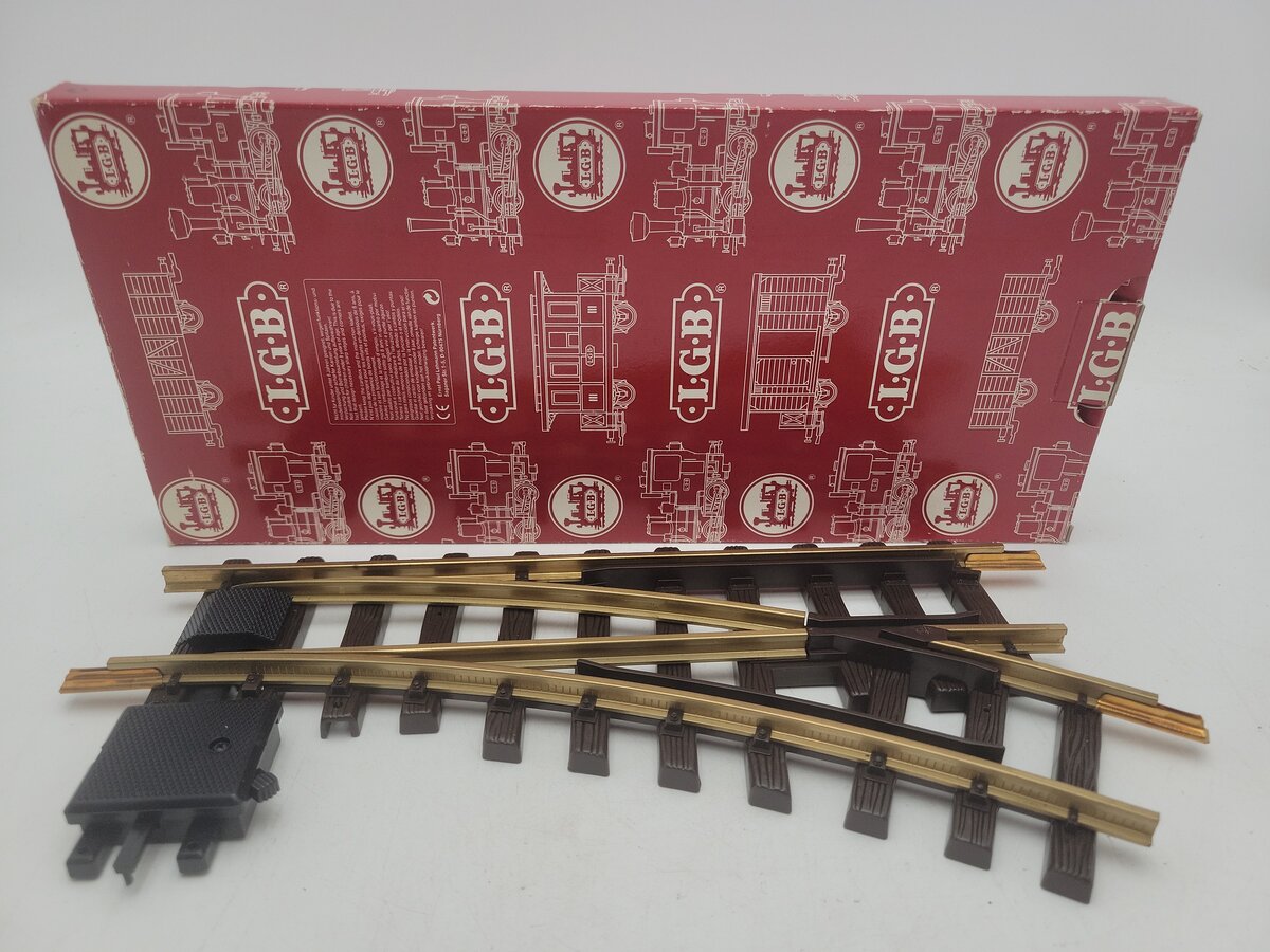 LGB 12000 G Gauge R1 30° Right Hand Manual Switch Turnout EX/Box