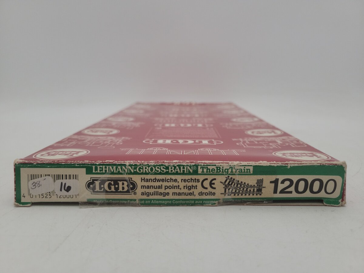 LGB 12000 G Gauge R1 30° Right Hand Manual Switch Turnout EX/Box