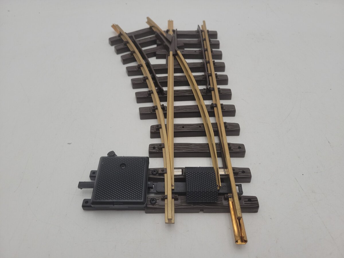 LGB 12100 G Gauge Brass 30° Left Hand Manual Switch Turnout EX/Box