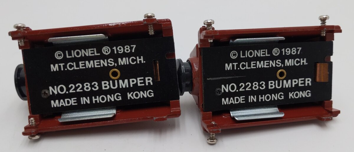 Lionel 6-2283 O/O27 Gauge Diecast Illuminated Bumpers (Set of 2) EX/Box