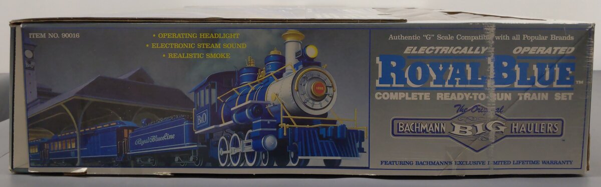 Bachmann 90016 G Scale Royal Blue Steam Train Set EX/Box