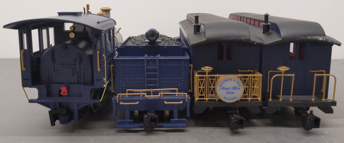 Bachmann 90016 G Scale Royal Blue Steam Train Set EX/Box