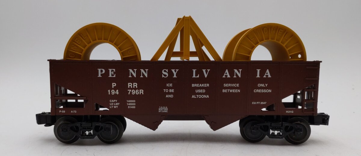 Lionel 6-26379 O Gauge Pennsylvania Gondola With Cable Reels EX/Box