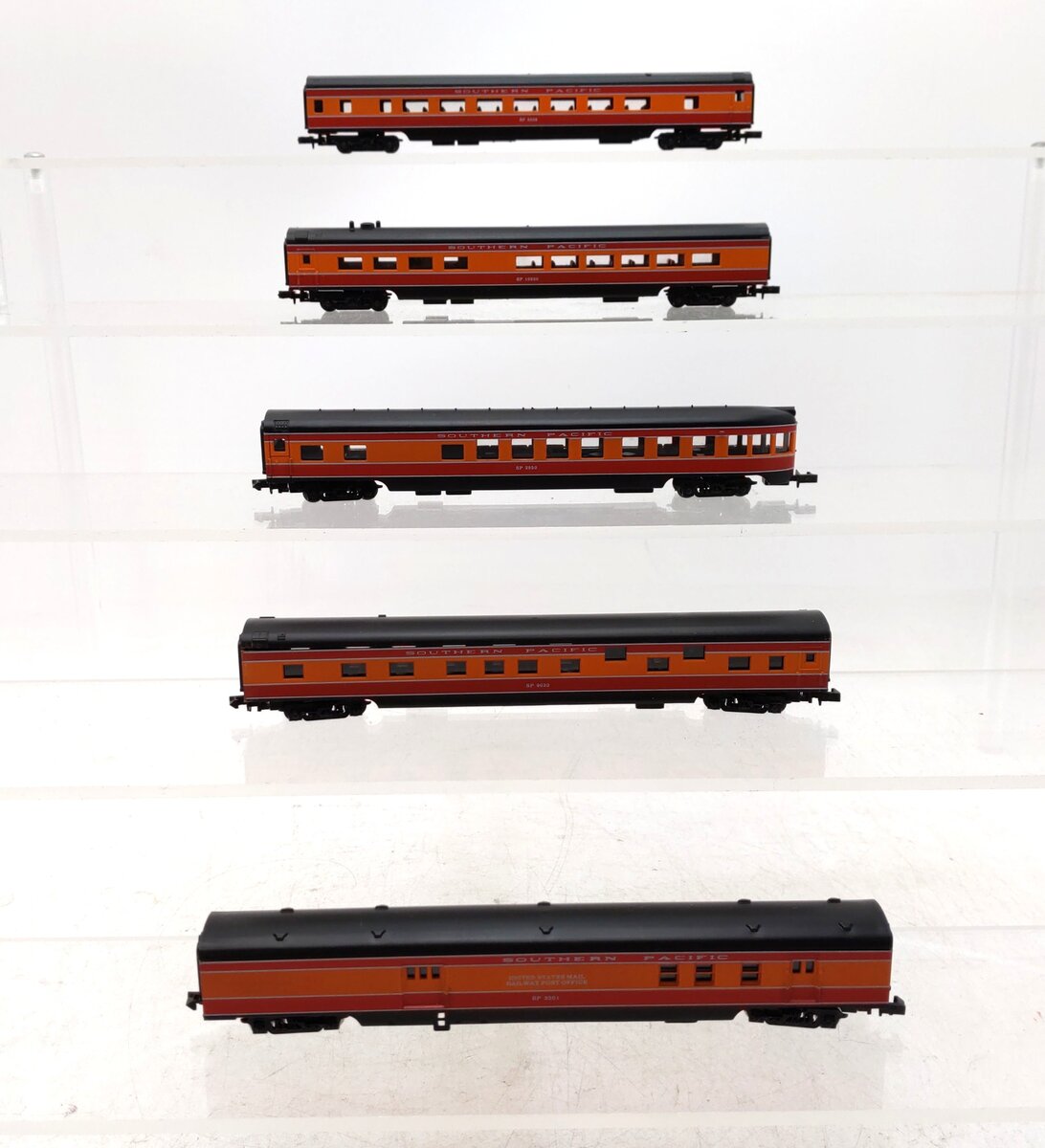 Con-Cor N Scale Southern Pacific Assorted Passenger Cars [5] LN