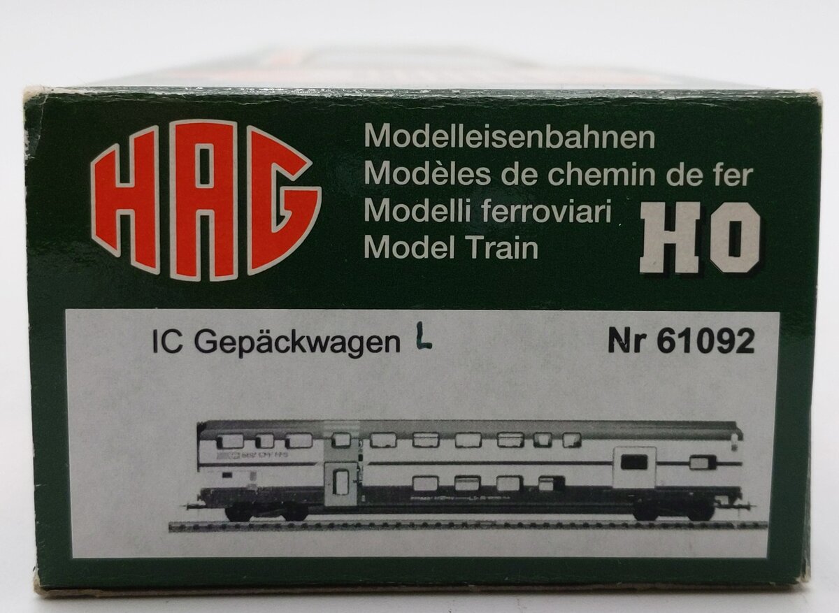 HAG 61092 HO Scale SBB First Class Double Decker Baggage/Coach Car LN/Box