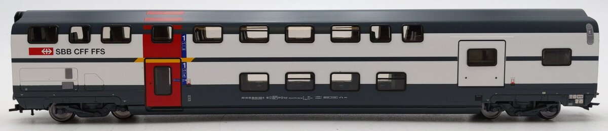HAG 61092 HO Scale SBB First Class Double Decker Baggage/Coach Car LN/Box