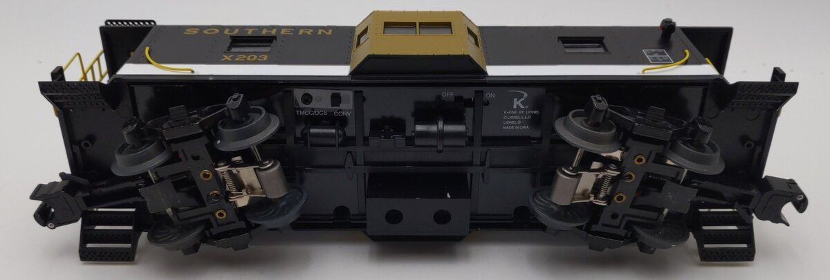 Lionel K-Line 6-22671 O Gauge Southern Bay Window Smoking Caboose Car #203 EX/Box