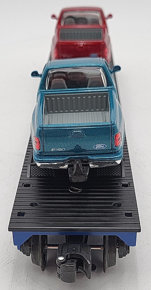 K-Line K691-6003 O Gauge Ford Flatcar with 2 Ford F150s EX