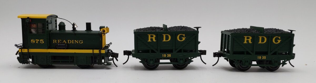 K-Line K-1415 O Gauge Reading Plymouth Switcher Steam Freight Train Set EX