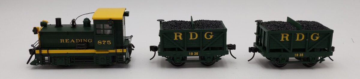 K-Line K-1415 O Gauge Reading Plymouth Switcher Steam Freight Train Set EX