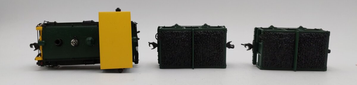 K-Line K-1415 O Gauge Reading Plymouth Switcher Steam Freight Train Set EX