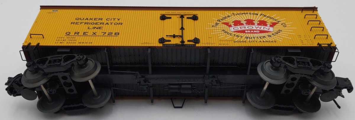 Atlas 8033-1 O Gauge Crown Woodsided Refrigerator Car #728 - 3 Rail LN