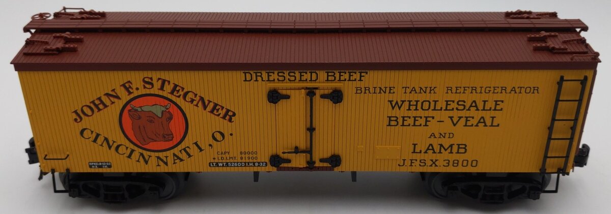 Atlas 8029-1 O Gauge Stegner 36' Reefer Car (3 Rail) EX