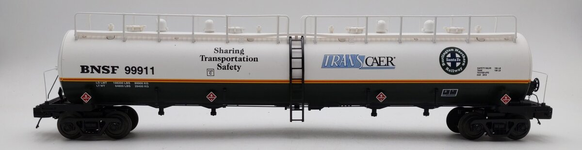 MTH 20-96729 O BNSF 20K Gallon 4-Compartment Tank Car #99911 VG