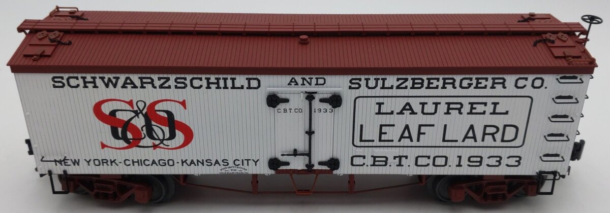 Atlas 3001435 O Schwarzschild & Sulzberger 36' Wood Reefer Car #1933 (3-Rail) LN