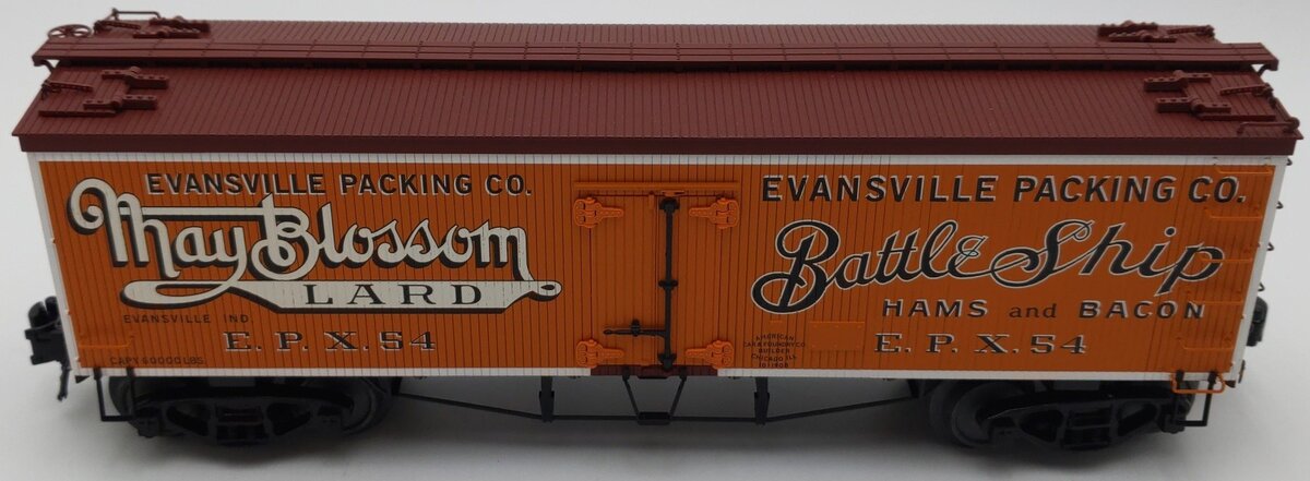 Atlas 8032-1 O Evansville Packing Reefer Car #54 (3-Rail) LN