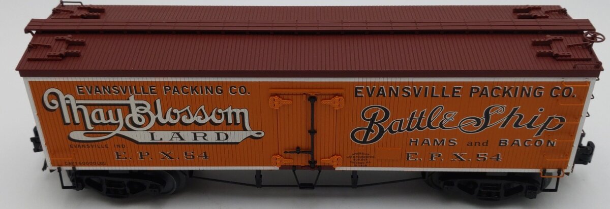 Atlas 8032-1 O Evansville Packing Reefer Car #54 (3-Rail) LN