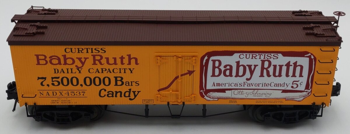 Atlas 9014-2 O Gauge Baby Ruth Woodside Reefer Car EX