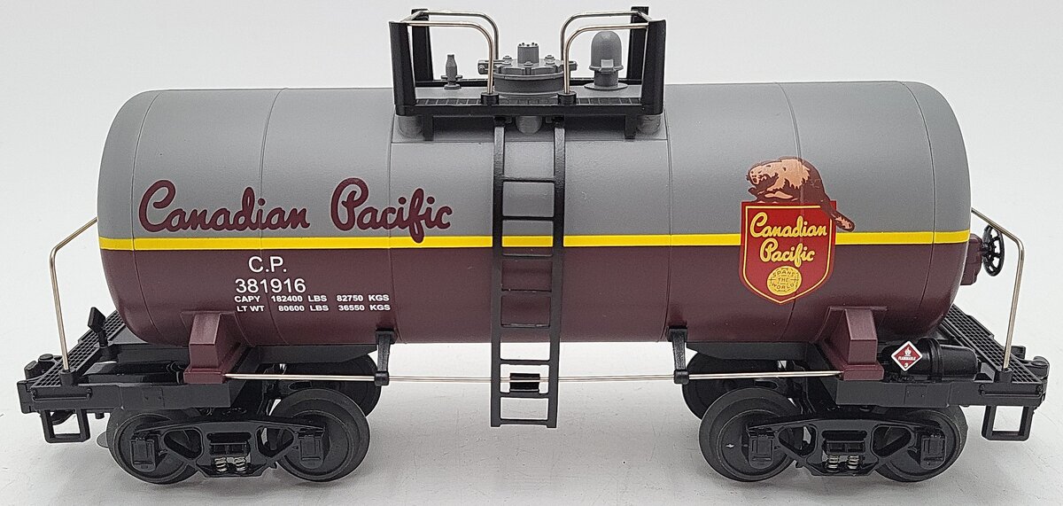 MTH 20-96091 O Canadian Pacific 8000 Gallon Tank Car #381916 EX