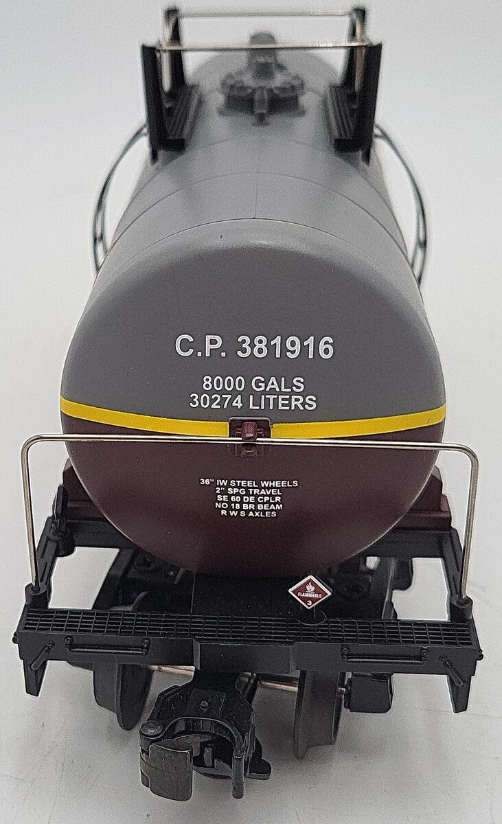 MTH 20-96091 O Canadian Pacific 8000 Gallon Tank Car #381916 EX