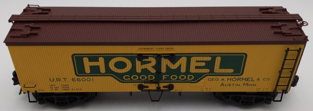 Atlas 8004-2 O Gauge Hormel 36' Woodside Reefer Car #66001 (3Rail) LN