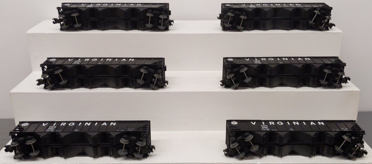 MTH 20-97063 O Gauge Virginian Premier 4-Bay Hopper Car Set (Set of 6) EX