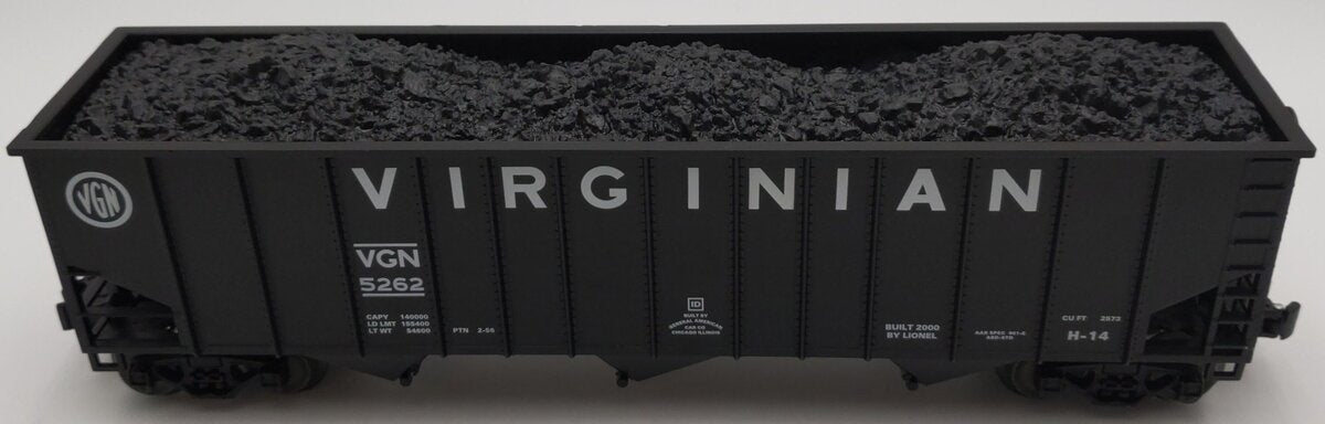 Lionel 6-17143 O Virginian 9300 Standard  Coal Hopper #5262 LN