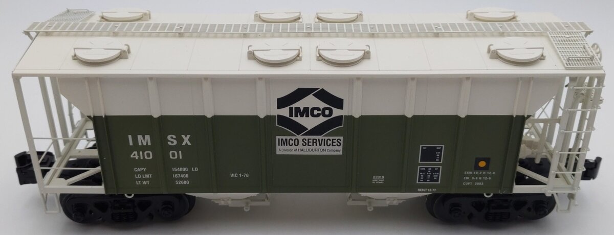 Lionel 6-27019 O Gauge IMCO PS-2 Hopper Car #41001 LN