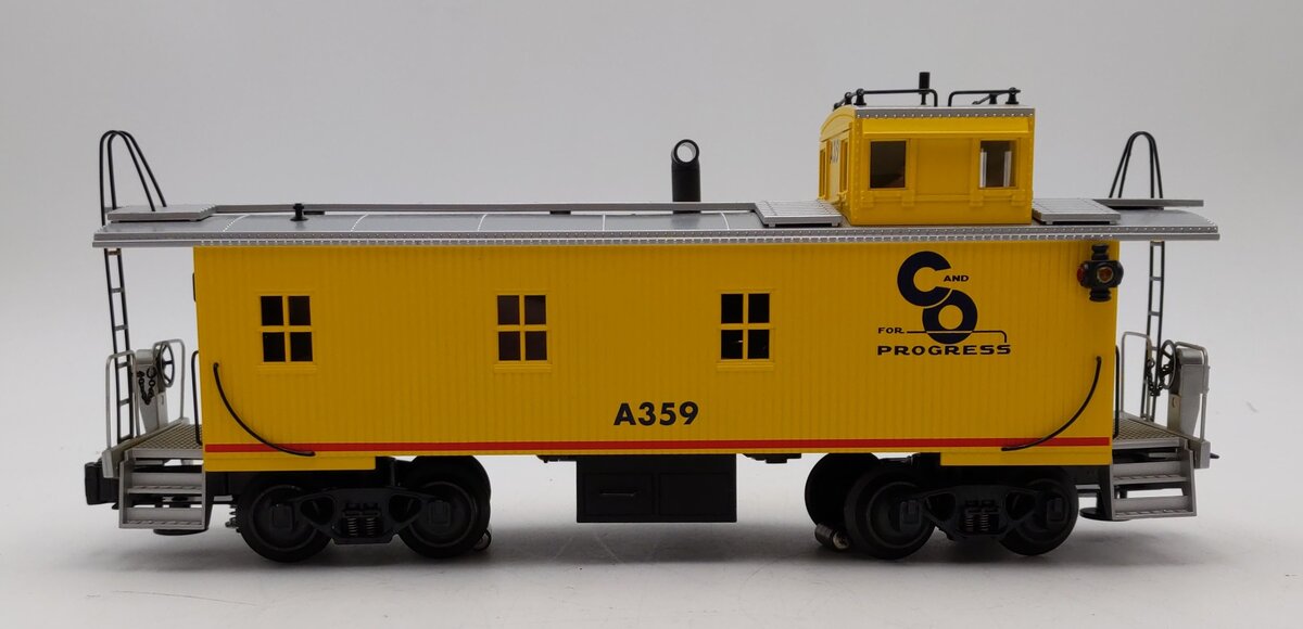K-Line K616-1251 O Gauge C&O Smoking Wood-side Caboose #A359 EX