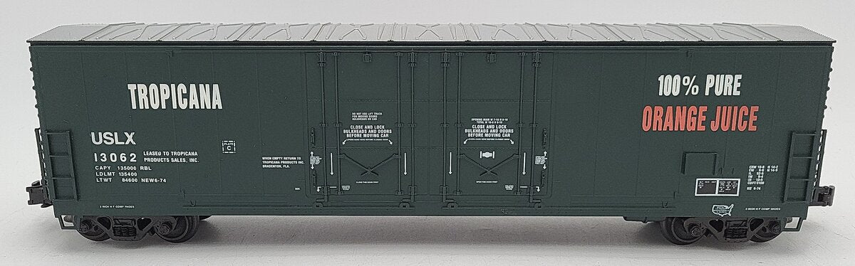 Atlas 6505-1 O Tropicana Evans 53‘ Double Plug Door Boxcar #13062 (3-Rail) EX