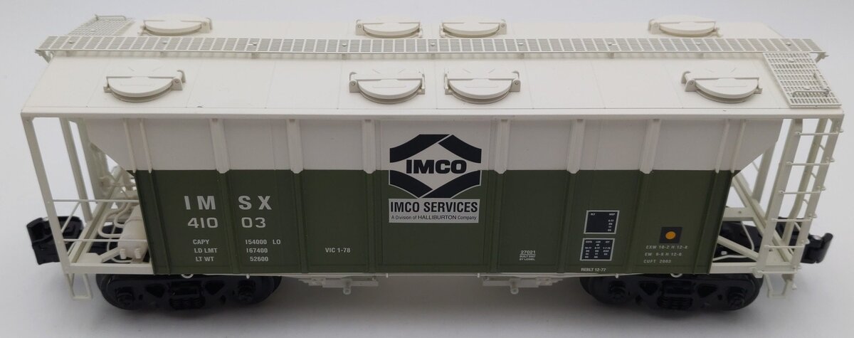 Lionel 6-27021 O Gauge IMCO PS-2 Covered Hopper #41003 LN
