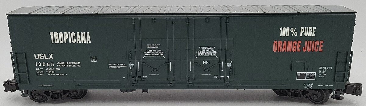 Atlas 6505-2 O Gauge Tropicana Evans 53' Double Plug Door Boxcar #13065 (3 Rail) EX