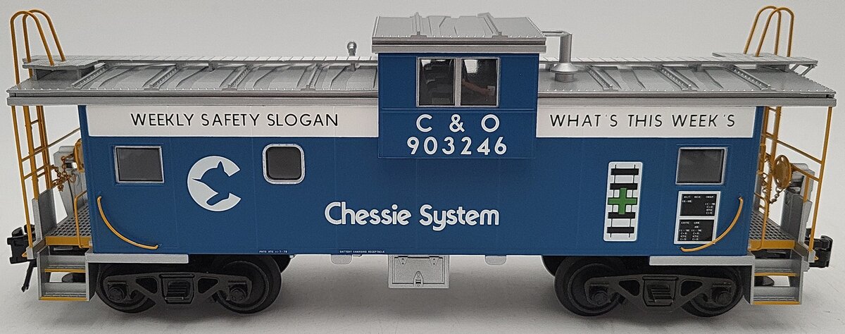 Atlas 6638 O Gauge Chessie Safety Extended Vision Caboose #903246 - 3 Rail EX