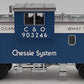 Atlas 6638 O Gauge Chessie Safety Extended Vision Caboose #903246 - 3 Rail EX